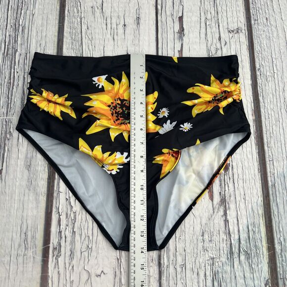 Women's Two Piece Bikini Swimsuit High Waisted Bottom Size 12(2XL) - Picture 8 of 12